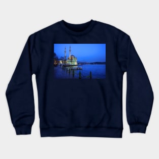 Ortaköy & the first bridge of Bosphorus Crewneck Sweatshirt